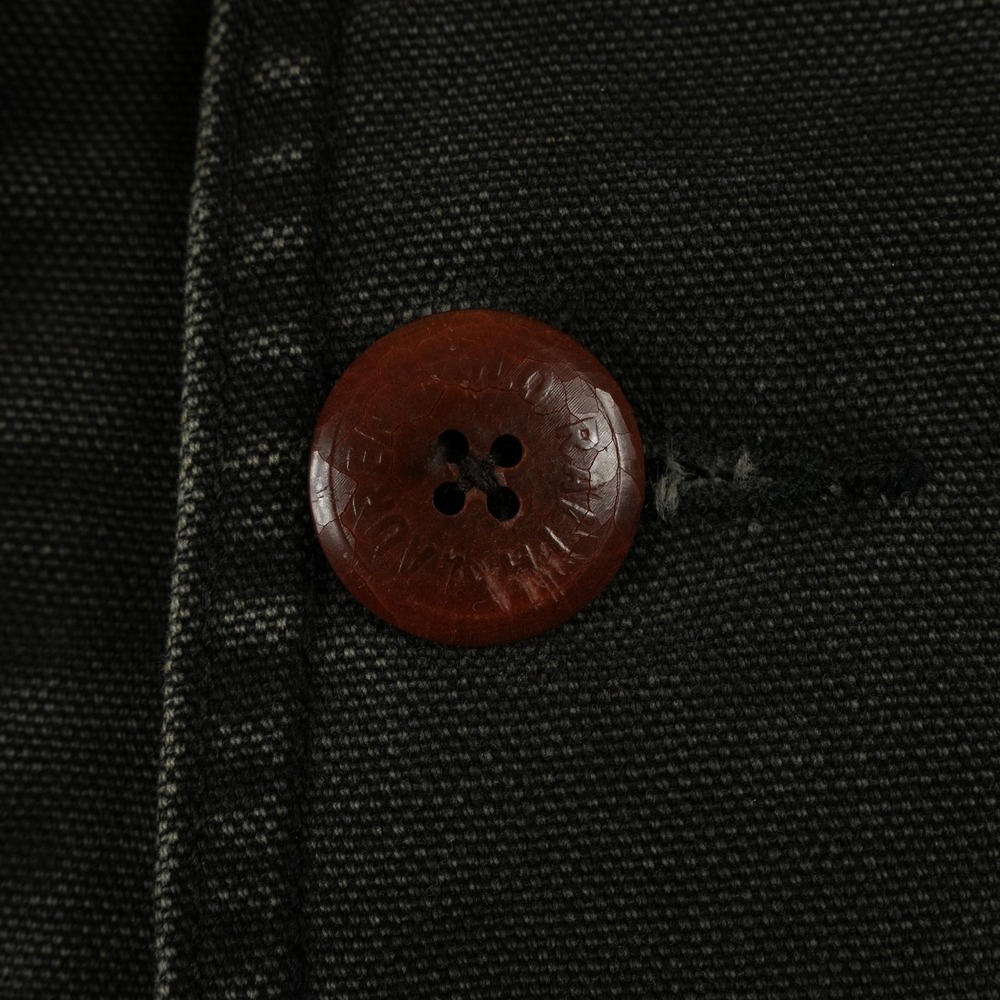 VTG Polo Ralph Lauren Chore Jacket Mens XL Black Canvas Corduroy Trim Utility - Picture 8 of 13